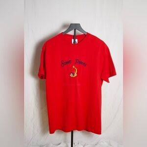 Vintage Betty Boop "Sweet Dreams" Embroidered Red T-Shirt Size L 90s Cartoon